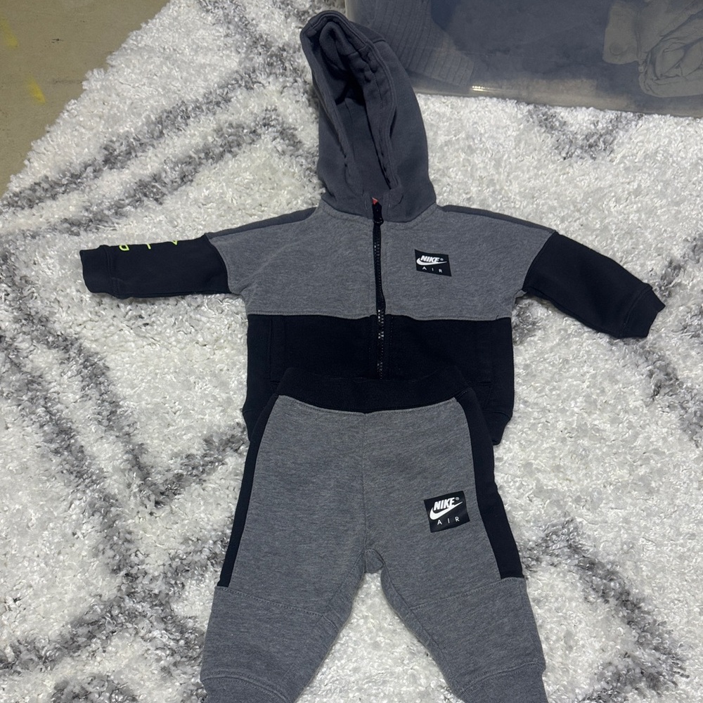 Nike Air Black and Gray Baby Tracksuit